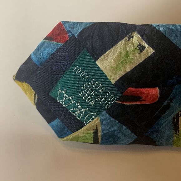 VINTAGE Gherardini Abstract Silk Tie - Picture 4 of 5